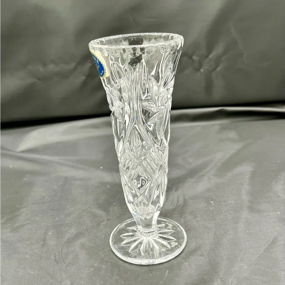 Vintage Bohemia Crystal Czech Republic Bud Vase